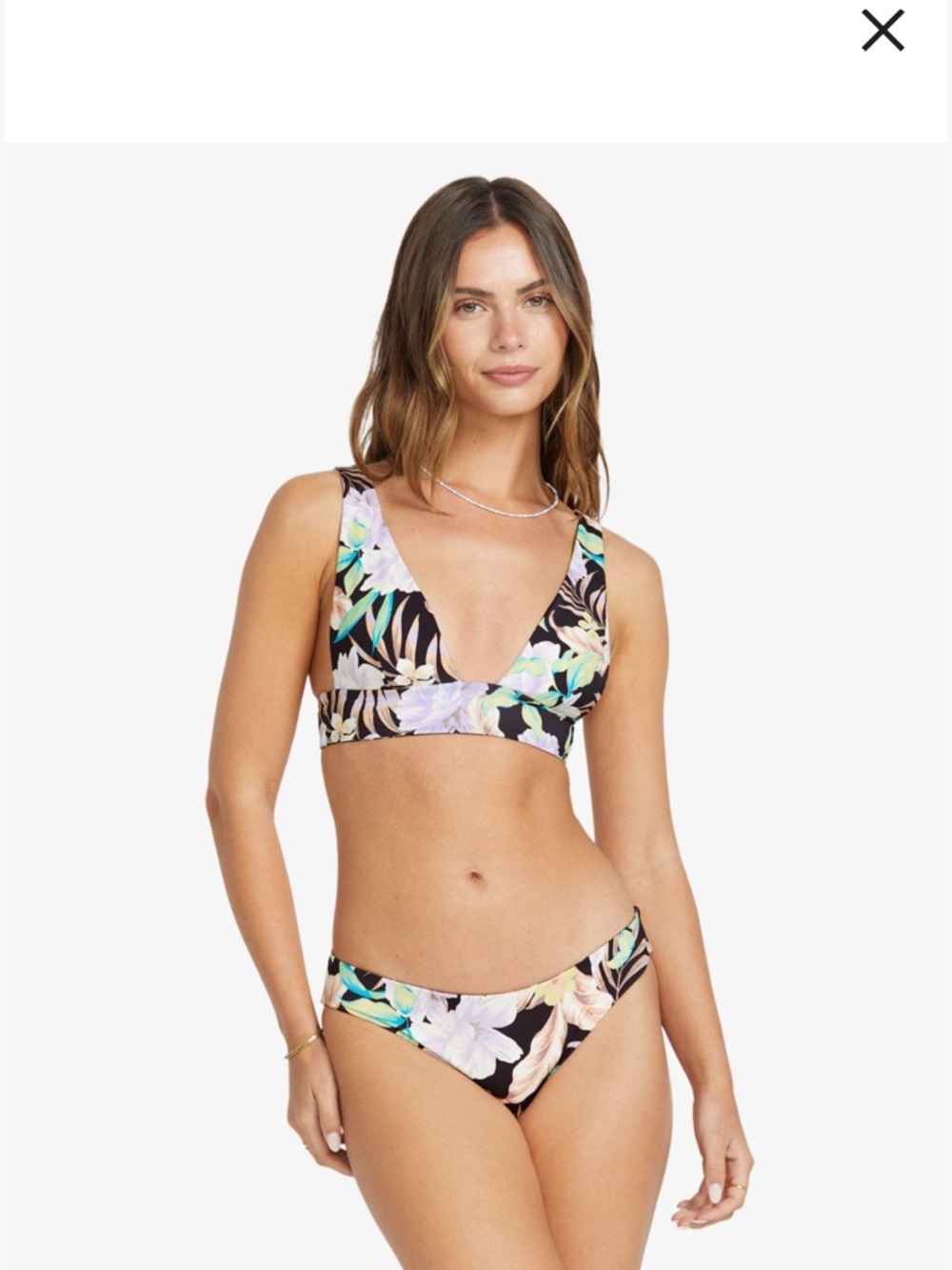 Billabong  NWT Women Multi Skimpy Coverage Reversible Bikini set